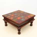 Athangudi Aura Mango Wood Stool - Image 2